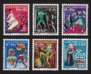 Luxembourg Fairy Tales Inscr 'CARITAS' Christmas 6v 1965 MNH SG#771-776