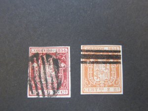 Spain 1954 Sc 26,28 FU