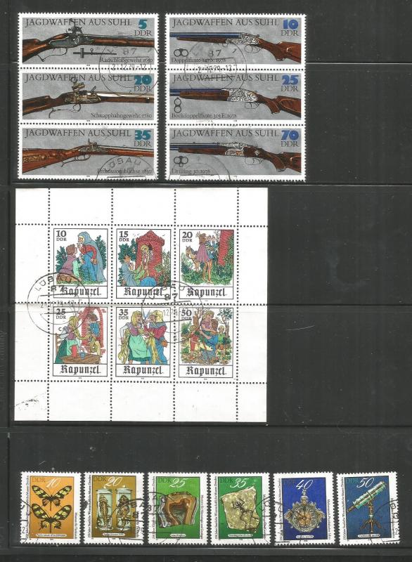 GERMANY – DDR – 1978 – FULL YEAR SET – 87 STAMPS + 4 SHEETS - USED