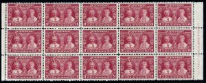 Canada 1935 - King George V & Queen Mary - plate 1 MNH PB of 15 # 213