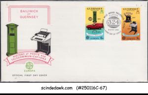 GUERNSEY - 1979 HISTORY OF POSTS & TELECOMMUNICATIONS - 2V - FDC