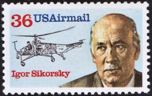 SC#C119 36¢ Igor Sikorsky Single (1988) MNH