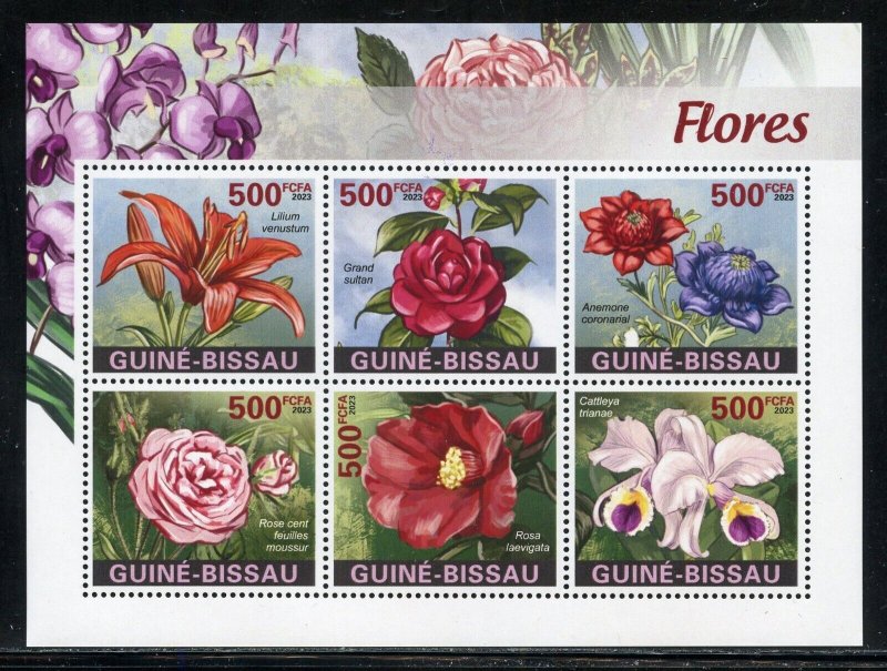 GUINEA BISSAU 2023 FLOWERS SHEET MINT NH