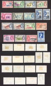 Cayman Islands SG148/61a QEII Set of 15 Used with Extra 4d and 6 Values