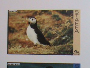 ​STAFFA-SCOTLAND -PROMOTION WORLD FAMOUS WILD BIRDS-IMPERF MNH S/S -EST.$14 VF