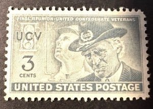 US # 998 Confederate Veterans 3c 1951 Mint NH