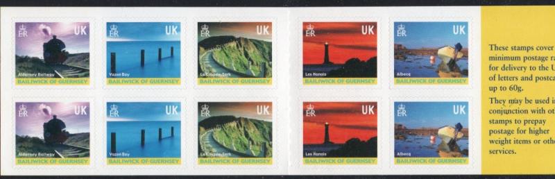 Guernsey Sc 742l  2001 Island Views stamp booklet mint  NH