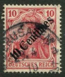 German Offices Turkey SC# 56 o/p 10c on 10pf Germany wmk 125 Used