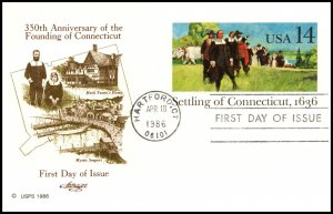 Scott UX109 14 Cents Connecticut Artmaster FDC Unaddressed