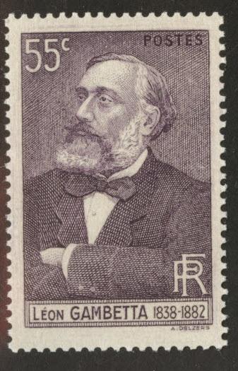 FRANCE Scott 341 MH* 1938 Leon Gambetta stamp