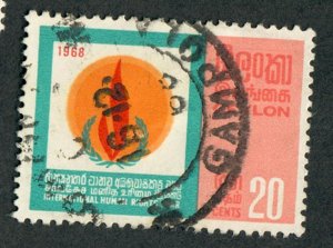 Ceylon #421 used single