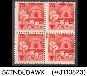 INDIA - 1990 SCIENCE & TECHNOLOGY FAMILY WELFARE SG#1214 - BLOCK OF 4 MINT NH