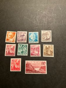 Stamps German Occupation Rhine Palatinate  Scott #6n30-8 never hinged