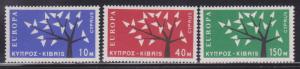 Cyprus 219-221 VF-OG-MLH set cv $ 76 ! see pic !