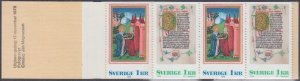 SWEDEN SC #1192aa CPL MNH BOOKLET of 10, 5 SETS x 2 DIFF, ILLUMINATED MANUSCRIPT