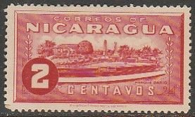 NICARAGUA 675, 2¢ UNUSED, HINGED, ORIGINAL GUM. F-VF. (725)