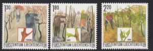 Liechtenstein # 1253-1255, Viticulture Seasons, NH, 1/2 Cat.