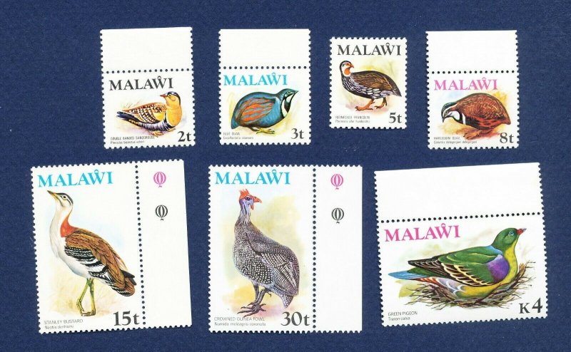 MALAWI - Scott 233 // 245 - FVF MNH - BIRDS - 1975