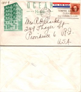 1948 Cuba (Havana) to United States + Hotel Advertisement ( Postal History ),...