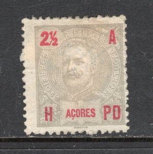 Azores Scott# 101  unused OG Hinged  single.