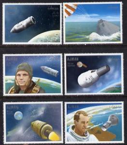 Ajman 1968 Men in Space set of 6 unmounted mint (Mi 333-38A)