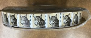 4802  Bobcat Coil of  10,000 Stamps  2013 date SSP printer water activated 