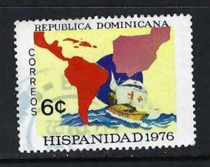 DOMINICAN REPUBLIC 774 VFU MAP SHIPS Z2794-5