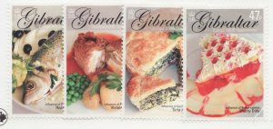 #1010-13 - Gibraltar - Dining Food - 2005 Europa Cept - MNH - superfleas - cv$8+