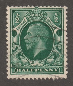 Great Britain stamp, Scott#151, used, hinged,  3p,  green, #gb-151