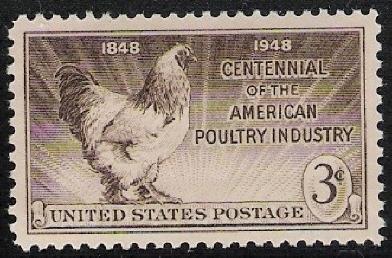 968 Poultry Industry F-VF MNH single