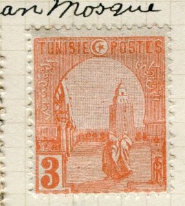 FRENCH COLONIES; TUNISIA 1906 early pictorial issue Mint hinged 3c. value