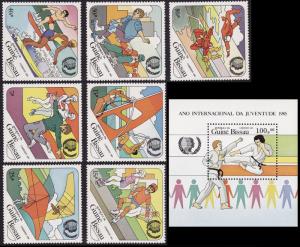 Guinea-Bissau International Youth Year 7v+MS SG#967-974