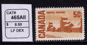 Canada # 465Aii  Mint VF NH  LF Dex gum Cat $ 8.50