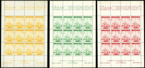 1957 Ninth A.S.D.A National Postage Stamp Show Cinderella Souvenir Sheets 12 Set