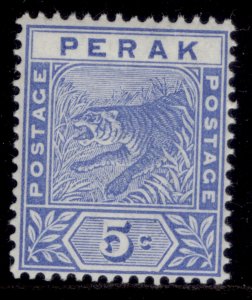 MALAYSIA - Perak QV SG64, 5c blue, LH MINT.