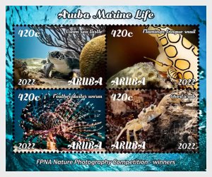 Aruba - Postfris/MNH - Sheet Marine Life 2022