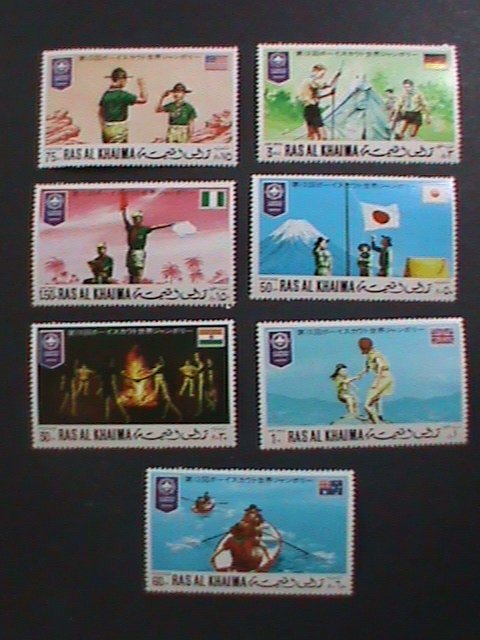 RAS AL KHAIMA1971 WORLD SCOUT JAMBOREE JAPAN'71-RARE MNH SET VERY FINE