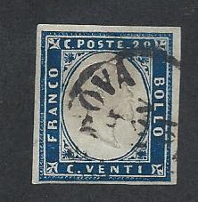 ITALIAN STATE - SARDINIA SC# 12 F-VF U 1862