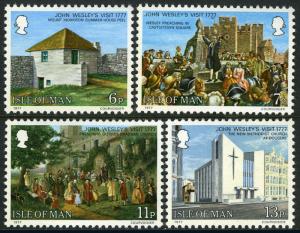 Isle of Man 105-108, MI 101-104,MNH. John Wesley's visit, bicent. Churches, 1977