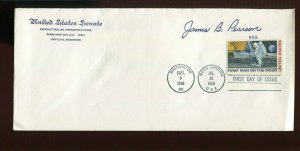 C76 1st Man on the Moon FDC Senator James Pearson Free Frank Cachet (918 r)