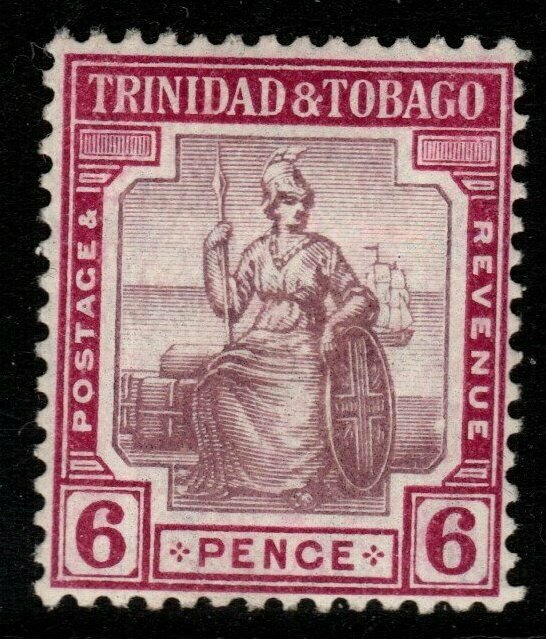 TRINIDAD & TOBAGO SG153 1913 6d DULL & REDDISH PURPLE MTD MINT