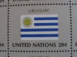 ​UNITED NATION-1984 SC#433-436 U. N. FLAGS SERIES MNH FULL SHEET- VERY FINE