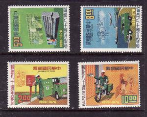 Taiwan-ROC-Sc#1984-7-Unused NH set-Postal Service-Motorcycle-1976-