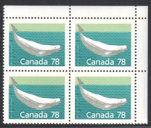 Canada #1179b MINT XF NH UR Corner block -- Perf 13.1 x 13.1 Rare