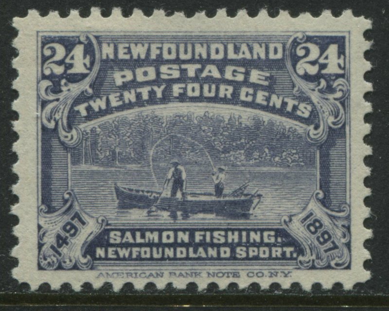 Newfoundland 1897 24 cents blue mint o.g. and VF