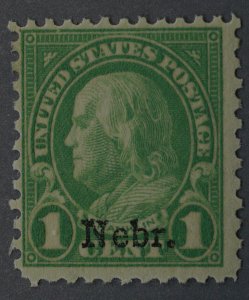 United States #669 1 Cent Frankllin Nebr. Overprint MNH