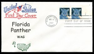 4137 US 26c Florida Panther WAG pair FDC,  Artopages cachet