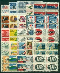 25 DIFFERENT SPECIFIC 5-CENT BLOCKS OF 4, MINT, OG, NH, GREAT PRICE! (31)