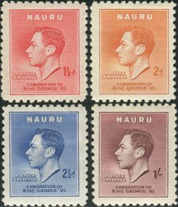 Nauru 1937 SG44-47 KGVI Coronation set MNH