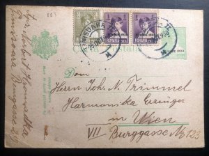 1930 Timisoara Romania Stationery postcard Cover To Vienna Austria